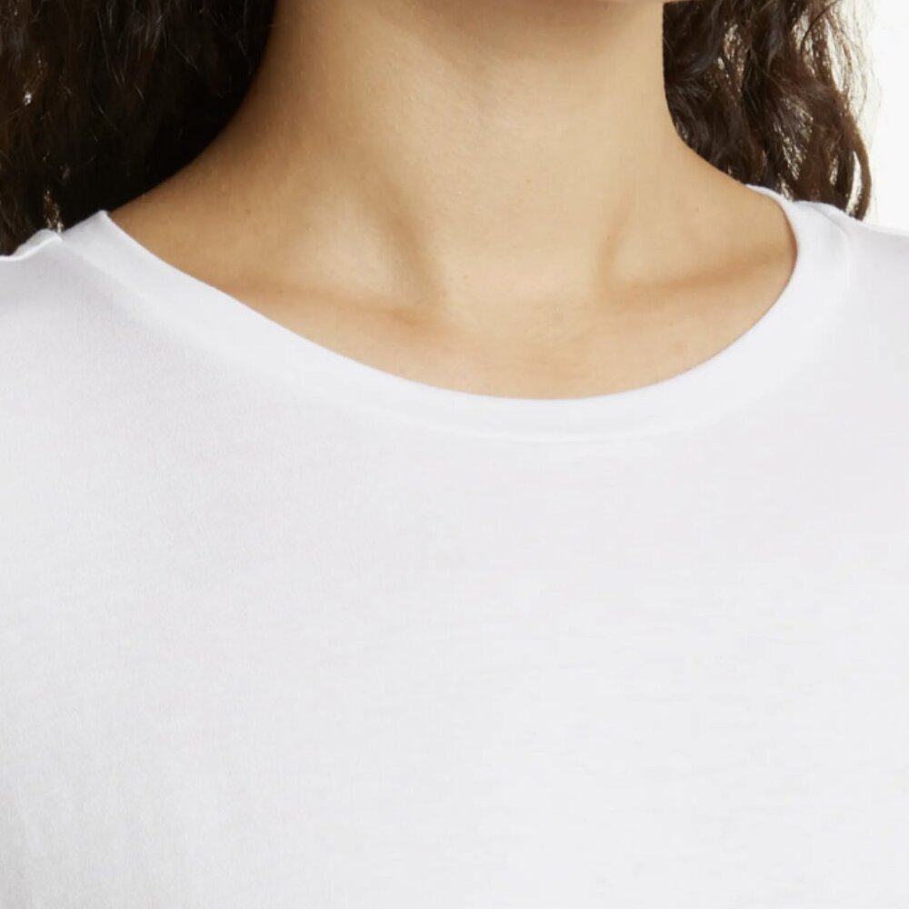 Eileen Fisher White Crewneck Boxy T-Shirt - Picture 5 of 6